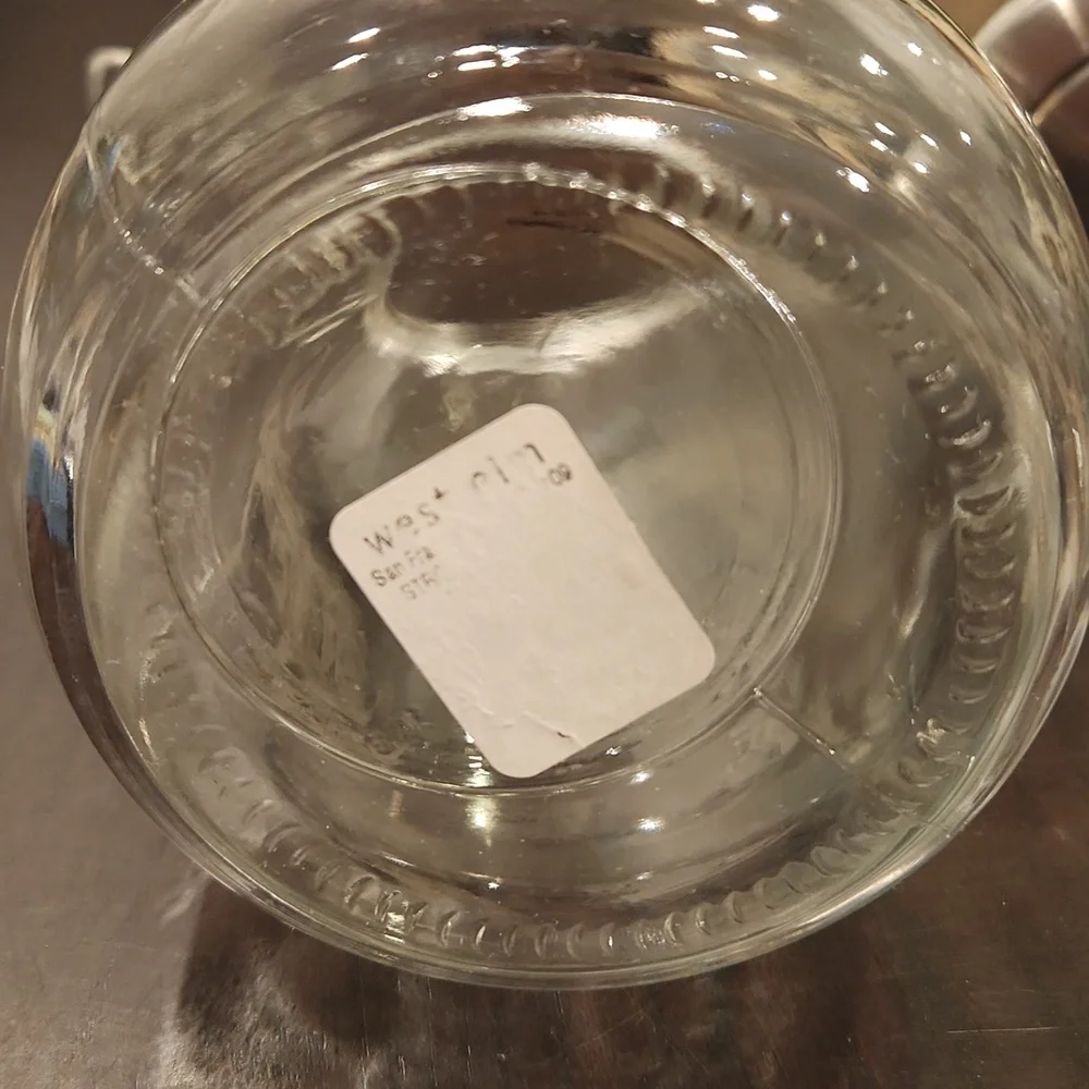 West Elm Storage Glass Jars, Silver Lid w/Kilner latch closure NWT set of 2